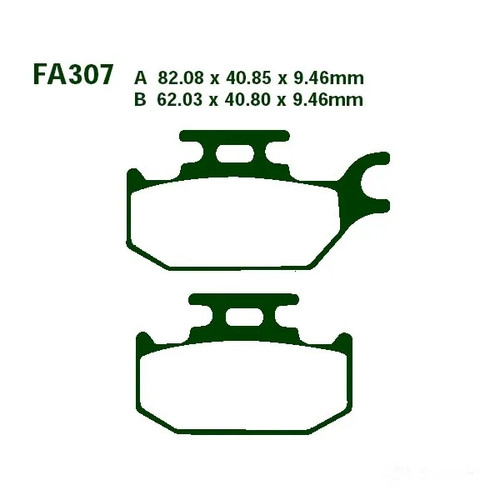 Pastiglia freno ebc fa307tt - pastiglia,